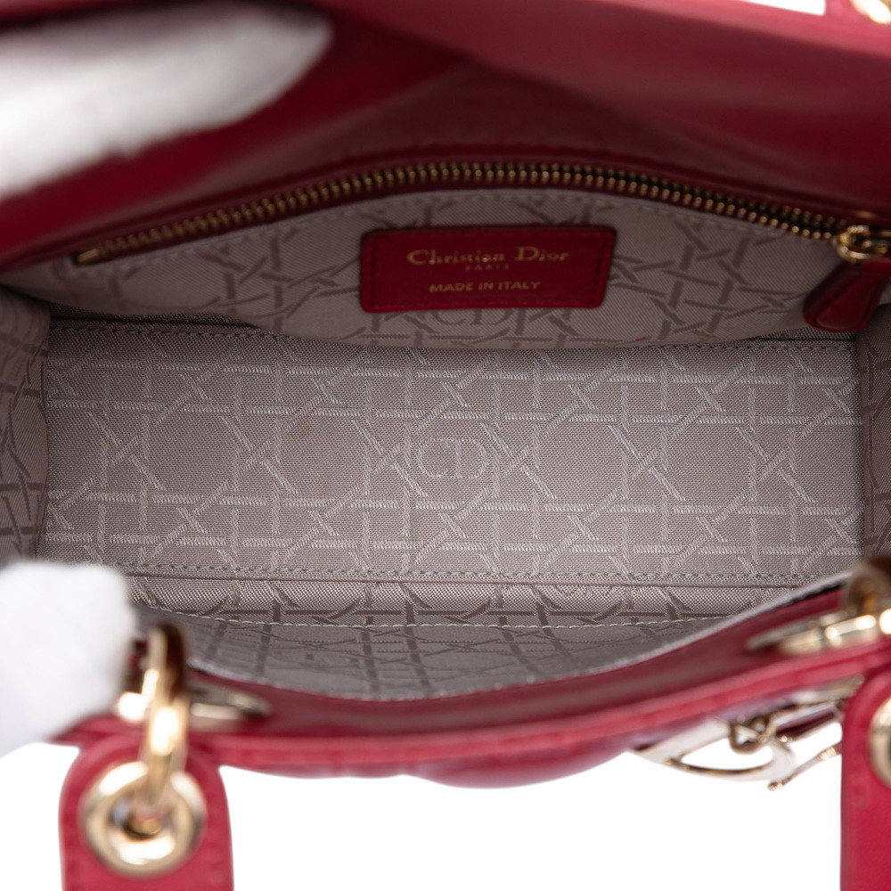 Pre-Loved Dior Small Lambskin Cannage My ABCDior Lady Dior - Picture 4 of 7